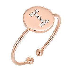 14K Gold Plated Initial I Letter Stackable Rings for Women | Fashion Rings
